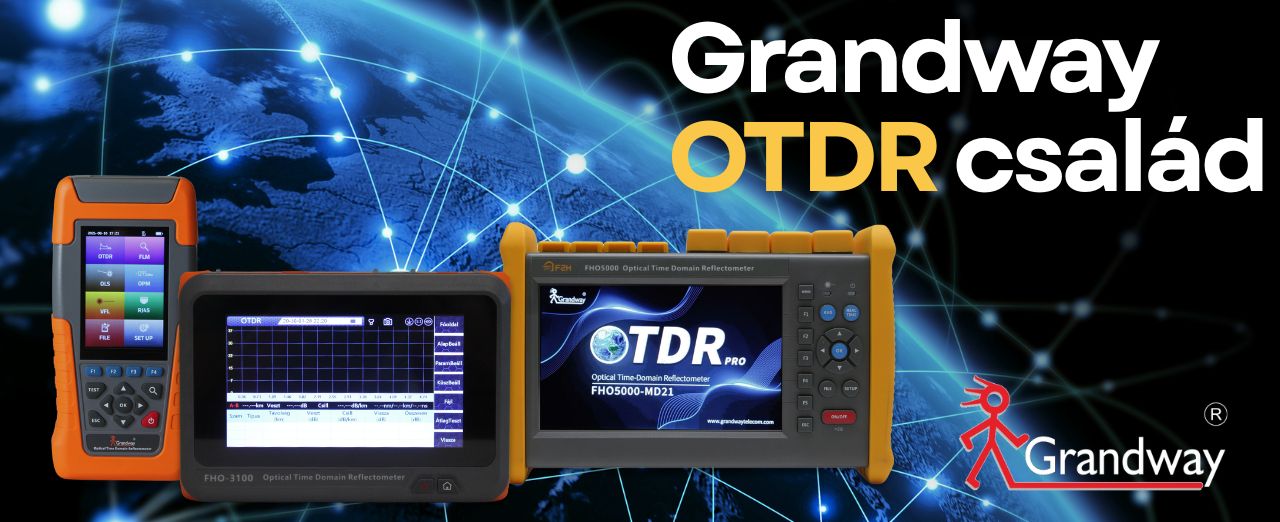A grandway OTDR-ek szemből fotózva